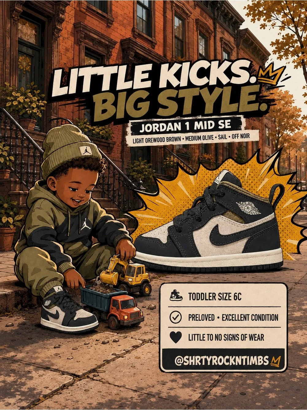 Jordan 1 Mid SE Toddler